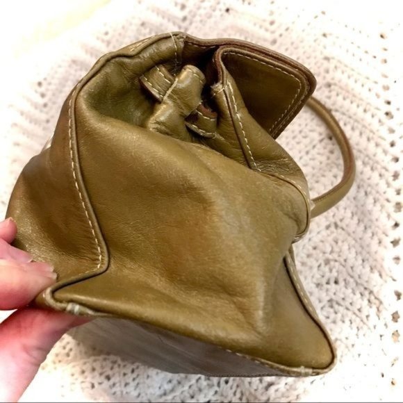 Helen Welsh Vintage Retro Green Leather Shoulder Baguette Purse Bag - Picture 5 of 16